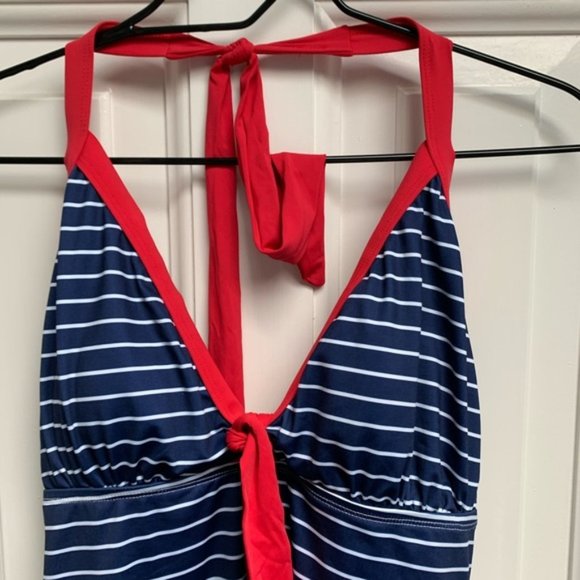 ModCloth Deep End Diva One-Piece Swimsuit Nautical - Picture 9 of 13